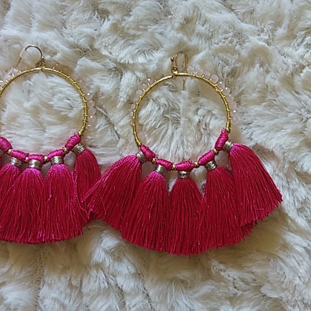Express trendy pink earrings.. - Picture 3 of 12